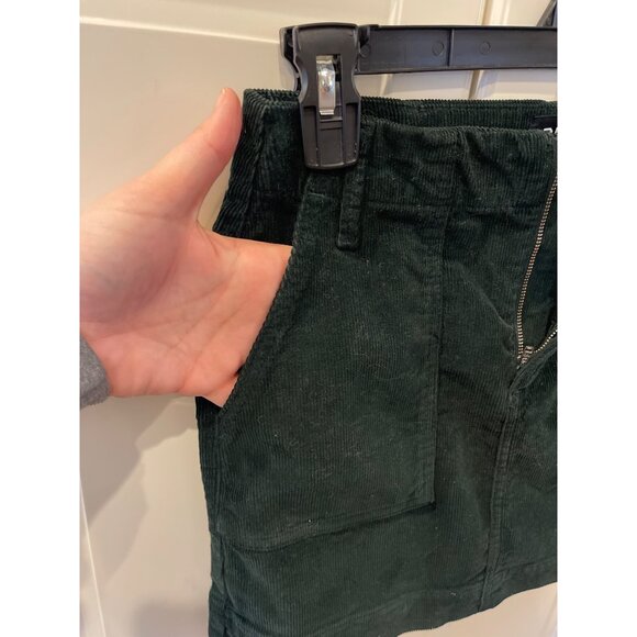 BDG Urban Outfitters Forest Green Corduroy Mini Skirt With Pockets Size XS - Picture 7 of 8